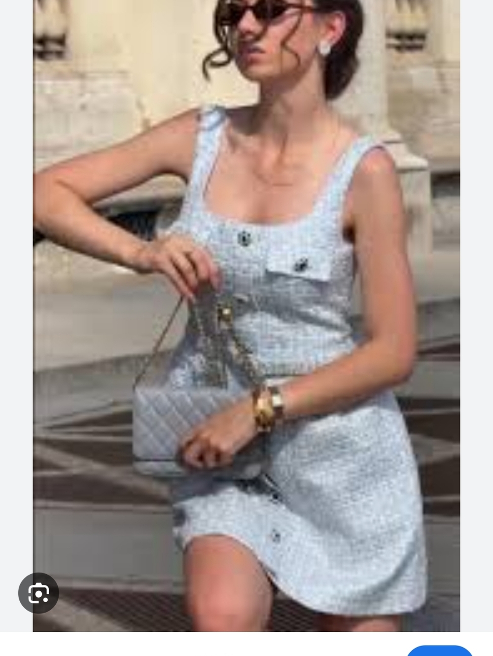Mi Blue Bouclé Sleeveless Mini Dress. Miu Miu Minidress It's Beatifull!!!!